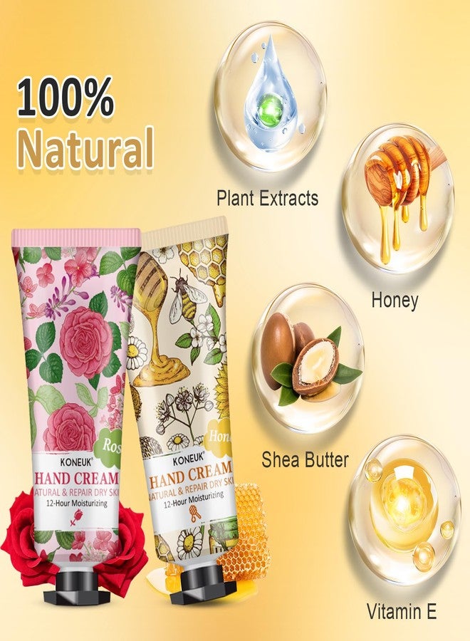 KONEUK 8 Pack Hand Cream Gifts Set for Women, Mini Hand Lotion Travel Size for Dry Cracked Hands, Bulk Hand Cream for Stocking Stuffer, Bridal Shower Favors, Birthday Gifts, Christmas Gifts for Women - Image 2